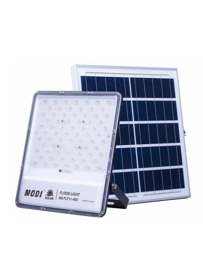 مودي كشاف إضاءة LED يعمل بالطاقة الشمسية بقدرة 400 واط - مصباح أمان خارجي عالي الأداء مع 3 ألوان CCT وجهاز تحكم عن بعد - Image 1